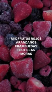Mix frutos rojos arandanos frambuesas moras frutillas x 1kg.